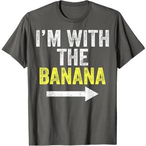 I'm With The Banana Costume Matching Couple T-Shirt, XXL
