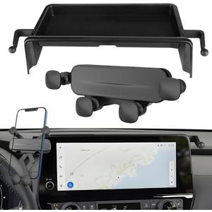 Car Phone Holder Center Console Dash Organizer for Toyota Grand Highlander 2024 2025 Accessories Navigation Screen Bracket Interior Decoration Mobile Cell Phone Mount with Dashboard hidden Storage Box