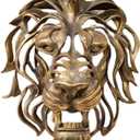 UITWMKTG Gold Animal Head Wall Decor Wall Sculpture Home Decor Statue for Living Room Office Bedroom Modern Decor for Men Women Lion
