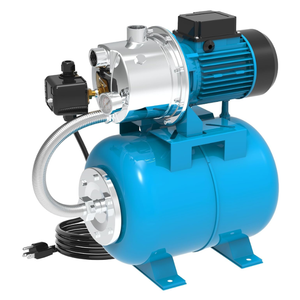 LEO 1.5HP Shallow Well Pump with Pressure Tank,1200GPH NSF Certification for Drinking Water Safety,115V,Stainless Steel Irrigation Jet Pump Automatic Booster Pump for Home, Garden, Lawn