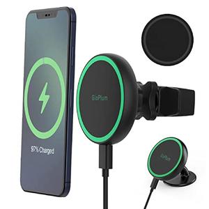 Magnetic Wireless Car Charger Mount Compatible with Magsafe iPhone 15/ iPhone 14/iPhone 13, Fast Charging Air Vent Magnet Accessories Car Phone Holder