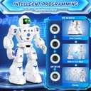 Robot Toys for Kids 3-5, Programmable Remote Control Robots | RC Gesture Sensing Control Smart Robot for Age 3-12 Kids with Sliding, Walking, Sing and Dancing, 3-Stories Christmas, Medium
