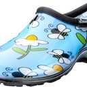 Sloggers Original Waterproof Rain and Garden Shoe for Women Outdoor Slip-On Garden Clog - Made in The USA with Premium Comfort Insole and Arch Support (9, Lt Blue Bee Print)