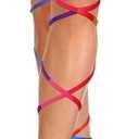 Xuhal 2 Pcs Rainbow Leg Wraps with Heart Ring Pride Outfits for Women Ring Garters Thing Wraps Gay Flag Pride Parade LGBTQ Rave Outfits Rave Leg Accessories