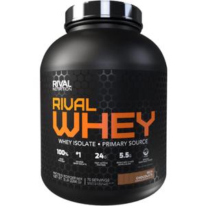 RIVAL NUTRITION Rival Whey  5LB Rich Chocolate  Whey Isolate Primary Source Protein Powder | 24g Protein for Muscle Gain - 70 Servings (5 Pound (Pack of 1))
