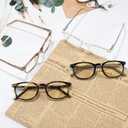 Reading Glasses for Women Men Square Oval Readers with Spring Hinge Anti UV Glare