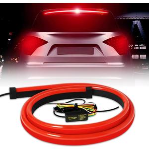 Keiurot Led Third Brake Light Strip with Sequential Turn Signal, Double Flash Warning Light Flexible High Mount Stop Light Lamp Red Strip DC-12V (401M/1Set)