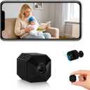 2025 New Upgraded WiFi Mini Spy Camera Hidden Camera, Wireless Small Nanny Cam Real 1080P with Night Vision for Indoor Security, Tiny Secret Camaras Espias Ocultas for Baby/Pet with APP Remote Viewing