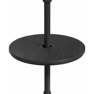 Patio Umbrella Table Tray with Hole, Black, 2 Pack