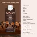 Evolve Plant Based Protein Shake, Double Chocolate, 20g Vegan Protein, Dairy Free, No Artificial Sweeteners, Non-GMO, 10g Fiber, 11 Fl Oz (Pack of 12) - (Formula May Vary) (EXP 05/14/26)