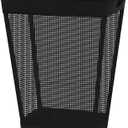 STO STO 75L Laundry Hamper with Lid, Black Clothes Hamper with Handles, Breathable Vinyl Mesh Laundry Basket, Sturdy Steel Frame, Space Saving Laundry Bin for Bathroom, Bedroom, Dorm, Small Spaces
