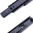 Drawer Slides 12 Inch Ball Bearing Full Extension 3 Section Slide Track Mounting Drawer Runners Slider for Cabinet Home Furniture, 2 Pack (Black 12 Inch)