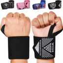 WYOX Weightlifting Wrist Wraps 12" Professional Quality Wrist Support with Heavy Duty Thumb Loop Best Wrap for Powerlifting Competition Strength Training Bodybuilding Gym Workout Bands for Stability (21 inch, Black)