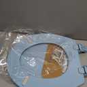 Mayfair Cameron Sky Blue Toilet Seat, Non Slip Heavy Duty Wood, Easy Clean, Made in USA, Round