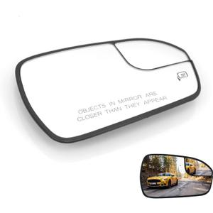 Nakuuly Mirror Glass Passenger Right Side Compatible with 2013-2020 Ford Fusion Side View Heated Convex Mirror Glass with Rear Holder Replace # DS7Z17K707B
