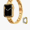 Metal band Compatible with Apple Watch Band  for women, Slim Thin Stainless Steel Wristband for iWatch Series 10/9/8/7/6/5/4/3/2/6/SE, Size 6.5 inches