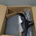 MR.SIGA Broom and Dustpan Set with Adjustable Long Handle, Upright Combo for Floor, Cleaning Lobby, Gray