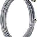 Certified Appliance Accessories Ice Maker Water Line, 5 Feet, PVC Core with Premium Braided Stainless Steel, Silver