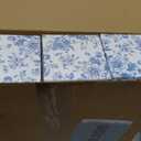 Bencailor 12 Pack Blue Flowers Facial Tissues Cube Boxes Spring Winter Square 600 Sheets 3 Ply Small Tissues Cube Boxes for Home Car Accessories(Ceramic Flower)