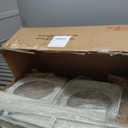 Bar Stools Set of 4 Metal Bar Stool Counter Height Bar Stools Black, Modern 24" Bar Chairs Without Back,Wooden Seat Bar Stool Counter Height (White)