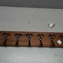 Coat Rack Wall Mount, Wooden Heavy Duty Coat Rack for Wall,8 Triple Coat Hanger Hooks for Hanging Coats,Jacket,Hat,Clothes (Brown, 8 Hooks)