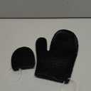 Vesici 2 Pcs Honeycomb Exfoliating Glove Set Exfoliating Bath Mitt Honeycomb Face and Body Scrubber Shower Mitt Sponges for Cleaning Body Shower Face Skin Beauty Spa(Black)