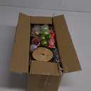 Waipfaru Mini Christmas Tree With Light, 24in/2FT Small Table Top Tree, Grinchs Snow Flocked With Balls, Star Tree Topper and Cloth Bag Base for DIY Winter Decorations