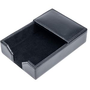 Dacasso Black Bonded Leather Memo Holder, 4-Inch by 6-Inch (A1409)