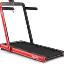SuperFit 4.75HP 2 In 1 Folding Treadmill W/Remote APP Control Red
