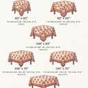 ATOSII Clover Pink 100% Cotton Fall Tablecloth, Handblock Print Rectangle Table Cover for Kitchen Dining Linen I Parties, Weddings, Outdoors, Easter Table Cloth Decor 60 X 90 Inches I 6 Seater