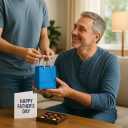 Aosric 30 Pack 6x3x8 Blue Gift Bags  Small Sturdy & Reusable Premium Gift Bags for Jewelry, Perfume, Skincare, Cosmetics, Boutique Gift, Party Favors, Weddings, Birthdays, Christmas and Holidays