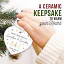 2 x ZAGKOO First Christmas as Grandma and Grandpa Ornament 2025 - Baby Due in 2026 Ornament - New Grandparents Promoted to Grandparents Pregnancy Announcement Ceramic Heart Ornaments