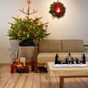 Nativity Scene for Christmas, Metal Nativity Decoration Sign Set with Wooden Base Indoor Outdoor Sculpture People Decor Silhouette Ornament for Holiday Garden Lawn Yard Xmas Home Table Shelf (Black)