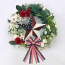 Y&K Decor American Barn Star US Flag Star Outdoor Decor Metal Barn Patriotic Wall Decoration July 4th Country Patriotic Wall Ornament Outdoor Decoration