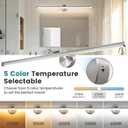 KAISITE Brushed Nickel Modern Bathroom Light - 39 Inch Dimmable 5CCT LED Vanity Light for Restroom