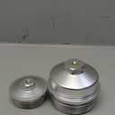 Billet Oil & Fuel Filter Silver 1/8" NPT Port Caps - Compatible with 2003-2007 F-ord Powerstroke Diesel 6.0 F250 F350 F450 F550 6.0L Powerstroke Diesel - Silver (Pack of 2)