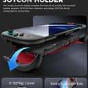 Mumba Dockable for Nintendo Switch 2 Case with Flip Stand, [Titan] Ergonomic Switch 2 Grip Protective Cover Holds 5 Game Cards & 2 TF Cards TPU Accessories and Quick-Release Joy-Con Design (Ruddy)