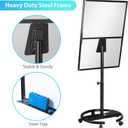 Maxtek Mobile Dry Erase Board 40x28 inches Magnetic Portable Whiteboard Stand Easel White Board Flipchart Easel Board with 25 Sheets Paper Pad