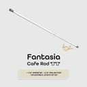 Fantasia Cafe Decorative Window Curtain Rod, 48"- 86" Adjustable Width, 7/16" Diameter, 3/4" Projection - White with Matching Finials - Easy to Install Telescoping Rod - Brackets & Hardware Included