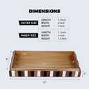 Handicrafts Home Large Decorative Storage Box with Lid Wooden Decorative Box Large Storage Box for Living Room, Mental Decor– Natural Wood Resin Inlay Marquet Cosmo Collection- 12x6x2