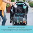 J.L. Childress Cups 'N Cargo Universal Stroller Caddy Organizer - Essential Travel Accessories for Baby Stroller, Includes Cup Holders & Mesh Storage Bag, Fits UPPAbaby, Doona, Nuna, & More - Black