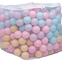 Ball Pit Balls with Storage Bag, Crush-Proof Plastic for Toddlers Kids 12+ Months Play, 6 Pastel Colors, Pack of 400