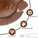 MAONAME Dark Brown Faux Wood Charger Plates, 13" Plastic Plates Chargers Set of 12, Farmhouse Chargers for Dinner Plate, Rustic Round Charger for Party