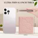 Womens Wallet,Slim Small Wallet Women RFID Bifold Compact Wallets for Women 3D Embossed Leather Wallet with ID Credit Card Holder Zipper Coin Pocket Pink