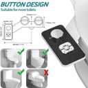SAMODRA Bidet Attachment, Non-Electric Cold Water Bidet Toilet Seat Attachment with Pressure Controls, Retractable Self-Cleaning Dual Nozzles for Frontal & Rear Wash - Black