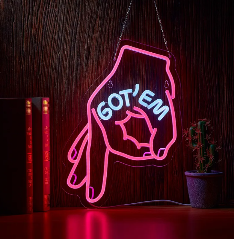 GOT EM Neon Sign for Wall Décor GOT EM Sneaker Signs with Dimmable Switch LED Neon Shoe Beer Bar Neon Sign Decor