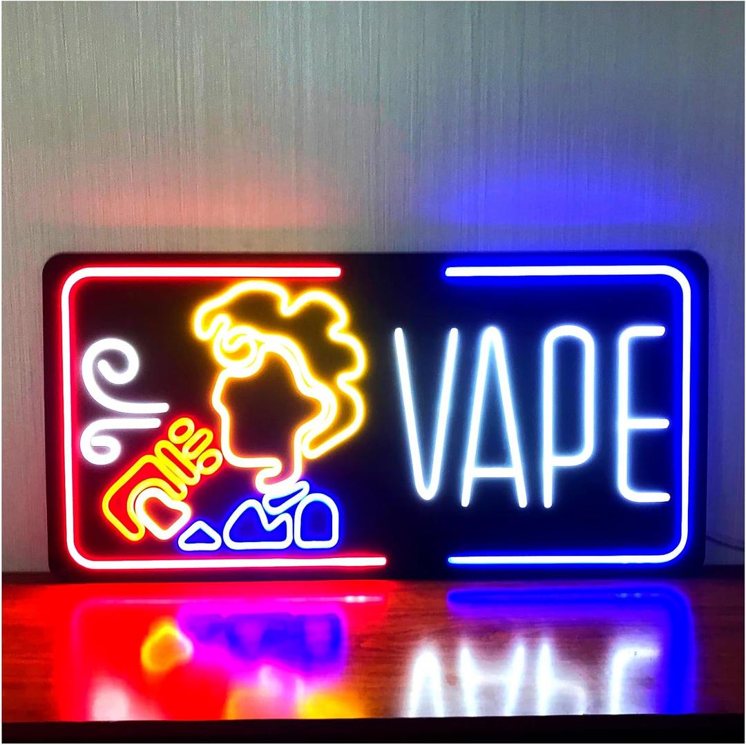 35"x18" Extra Large Neon LED VAPE Sign for Smoke Shop