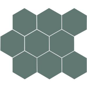 6-Sheet Olive Green Hexagon Peel and Stick Backsplash for Kitchen and Bathroom, Honeycomb Faux Ceramic Matte Self Adhesive Wall Tiles (11.8" x 10.2")