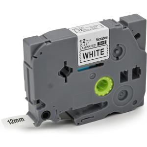 1-Pack 12mm 0.47" Laminated White Label Maker Tape Refill  Replacement for Brother P Touch Label Maker Tape TZe231 TZe-231 TZe, Compatible with Brother P-Touch Label Maker PT-D200 PT-2040 PT-1000