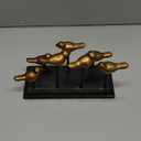 Wooden Base Golden Birds on Branch Vertical Decorative Napkin Holder